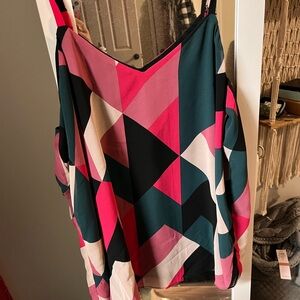 Cute geometric pattern cami top